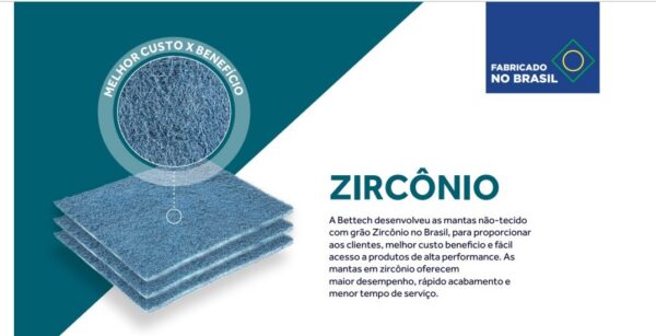 Kit 10 Folhas Manta Abrasivas Zirconada de alta performance, rápido acabamento em menor tempo